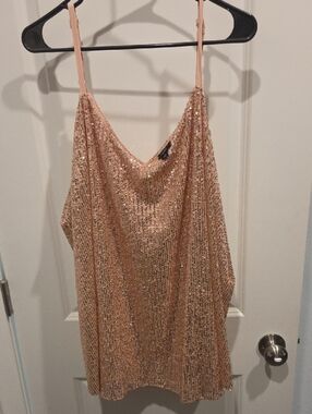 torrid Rose Gold Sequin Cowl Camisole